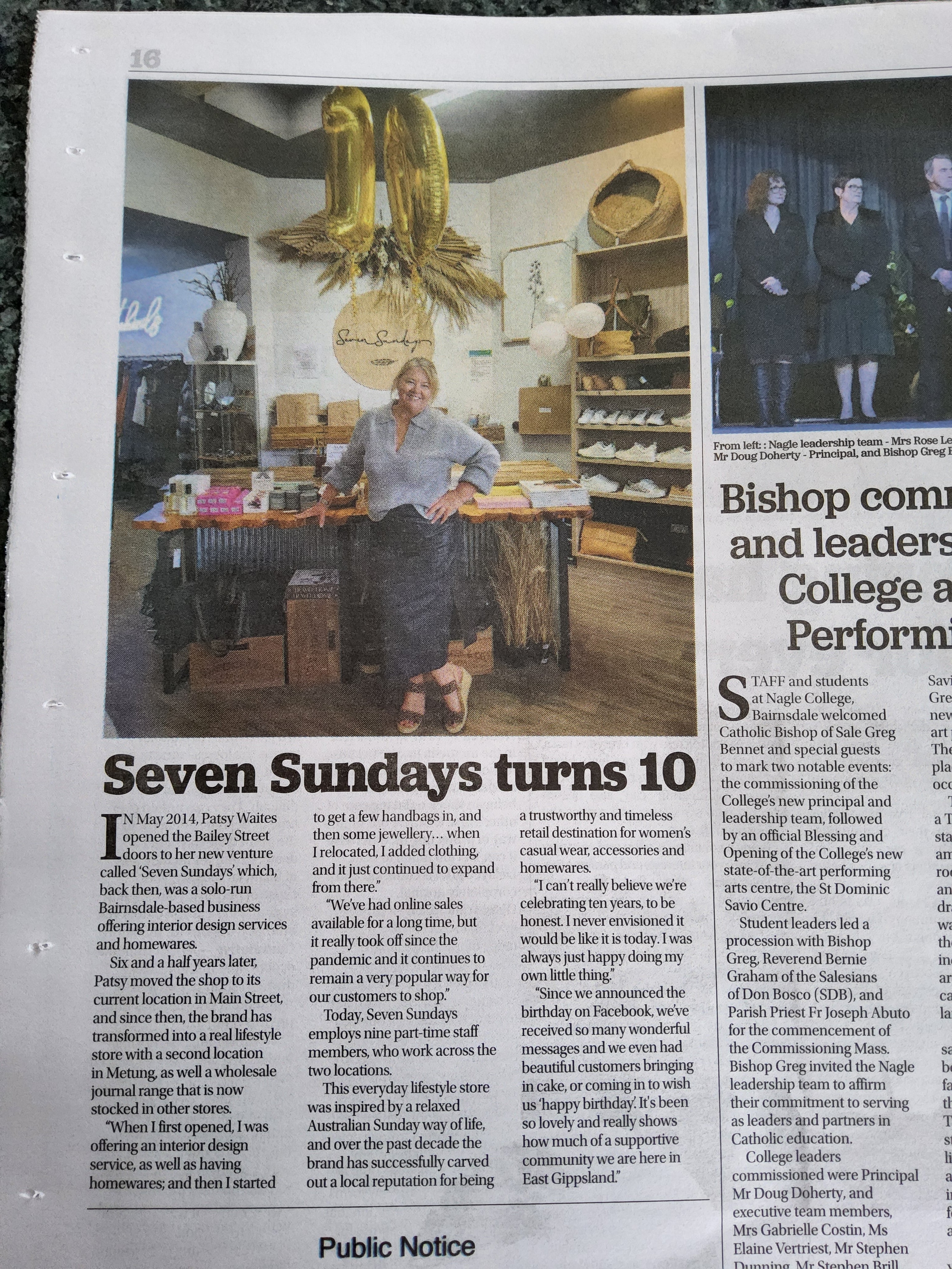 Seven Sundays Turns 10