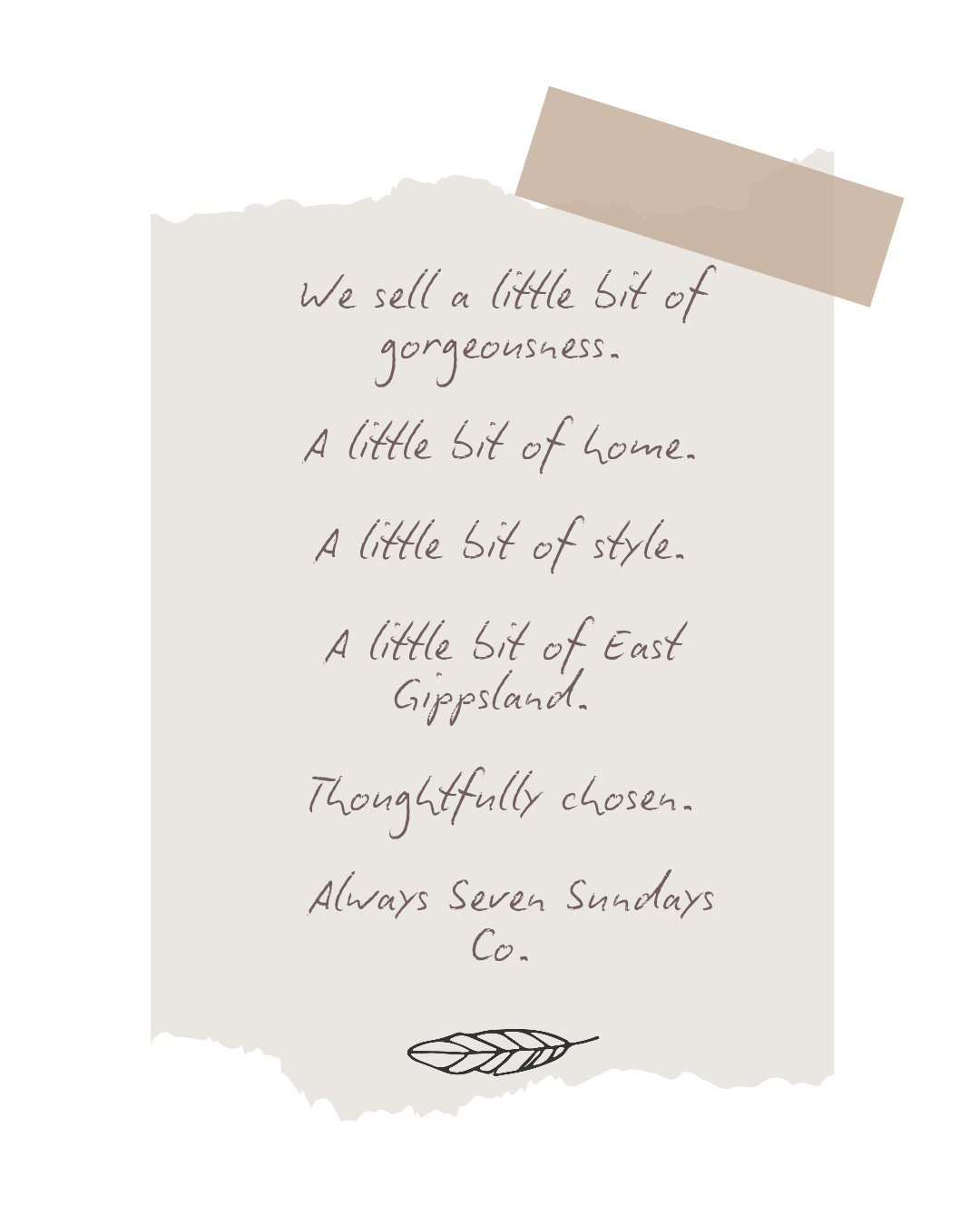 Seven Sundays Co | Casual Australian Lifestyle, Fashion, Homewares & Gifts from East Gippsland