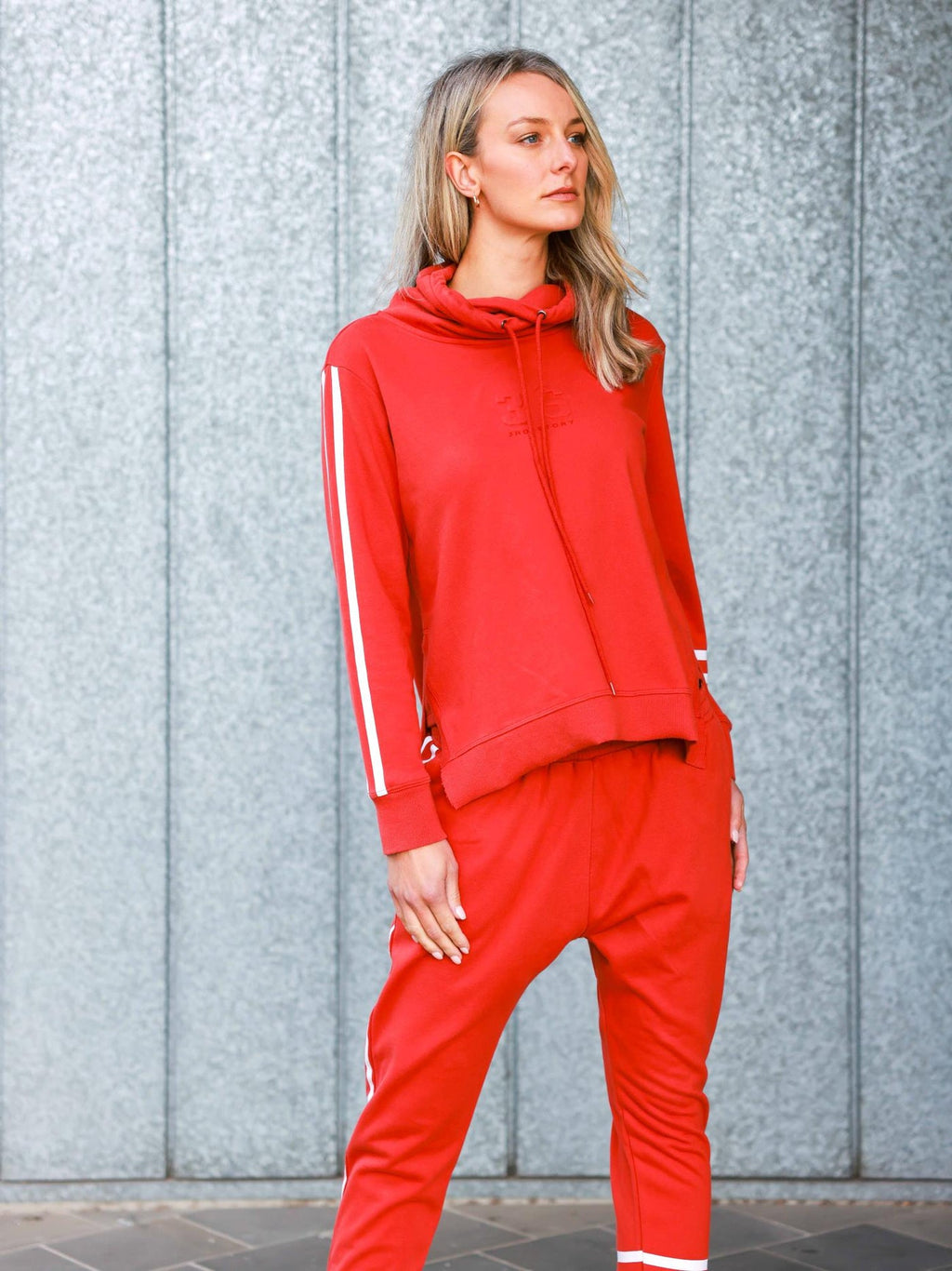Charlise Two-Stripes Funnel Neck Sweatshirt
LAVA