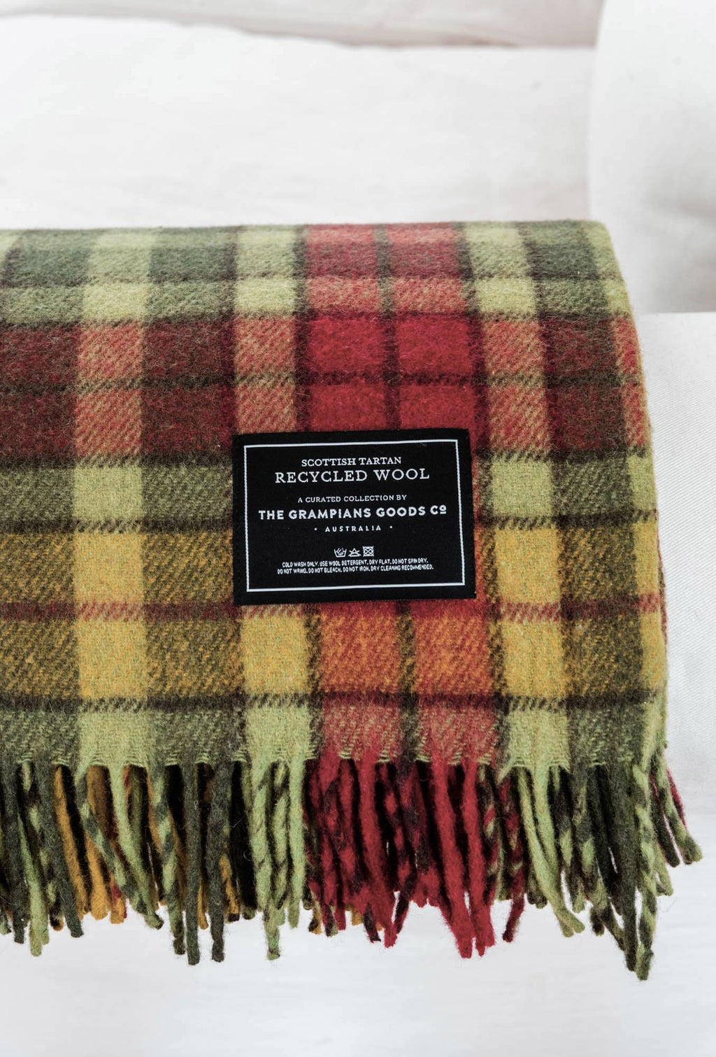 Recycled Wool Scottish Tartan Blankets | MAPLE MOSS
