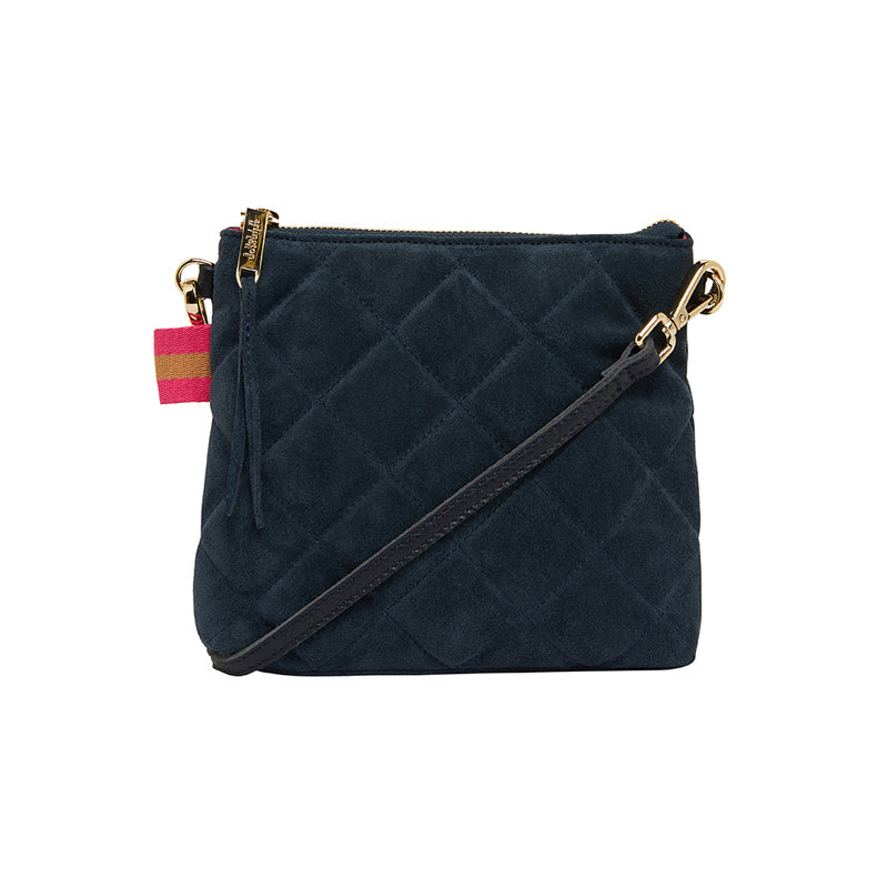 Alexis Crossbody QUILTED NAVY SUEDE