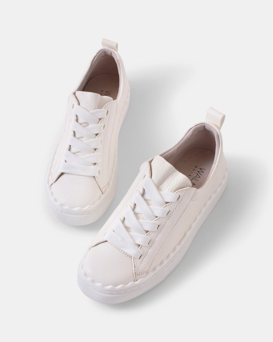 Henson Leather Sneaker WHITE PEBBLE