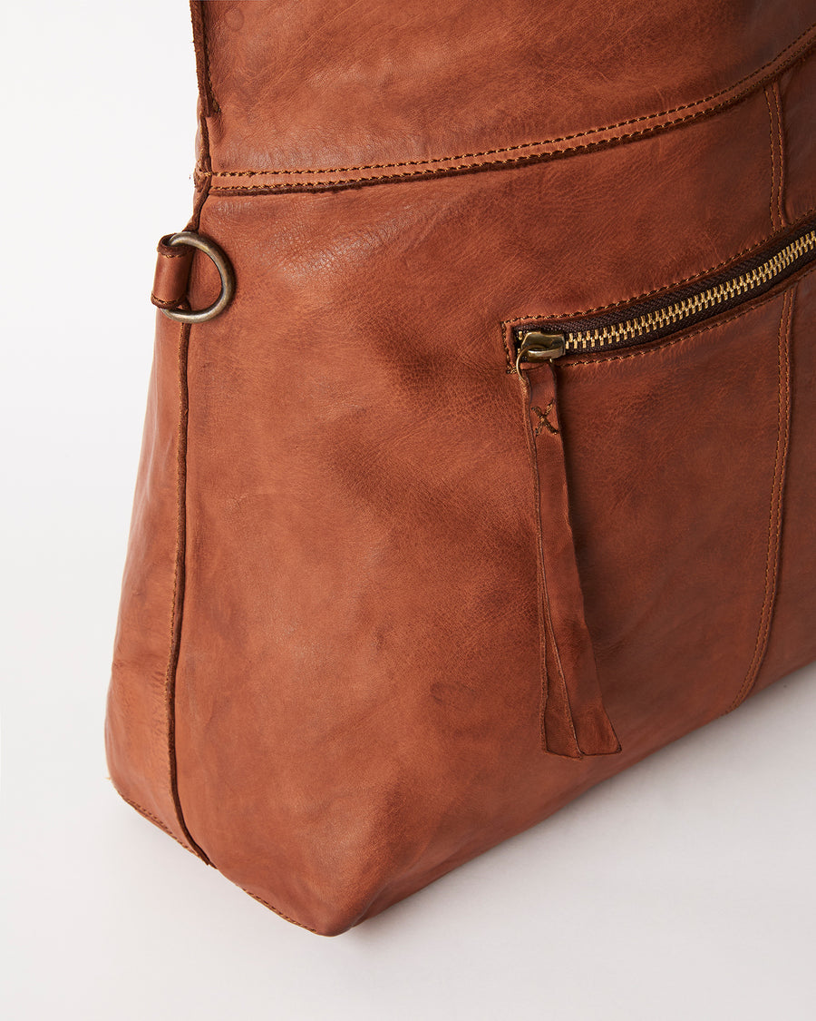 Fold Over Tote COGNAC