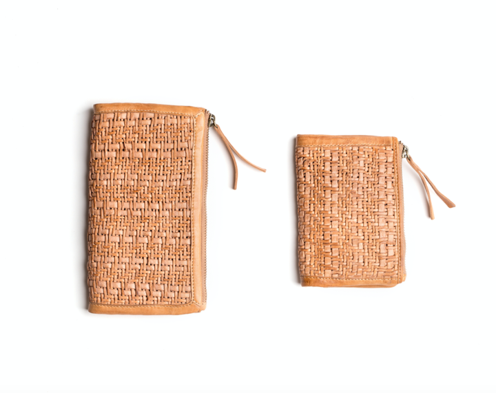 Hut Weave Wallet Small NATURAL