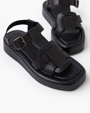 Sienna Leather Sandal BLACK