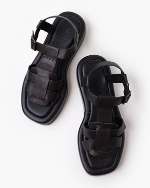 Sienna Leather Sandal BLACK