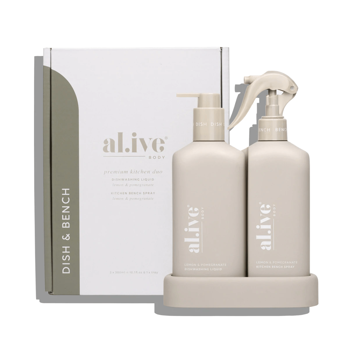 BENCH SPRAY & DISHWASHING LIQUID + TRAY, PREMIUM KITCHEN DUO