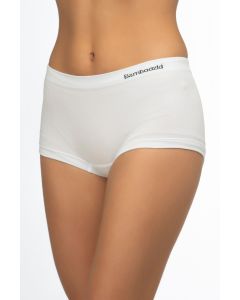 Bamboozld   // Womans Underwear Boyleg // White